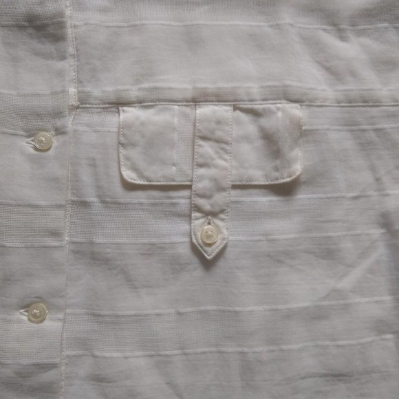 Levi's Cream Lightweight Sheer Short Sleeve Popover Tunic sz S - Picture 4 of 7